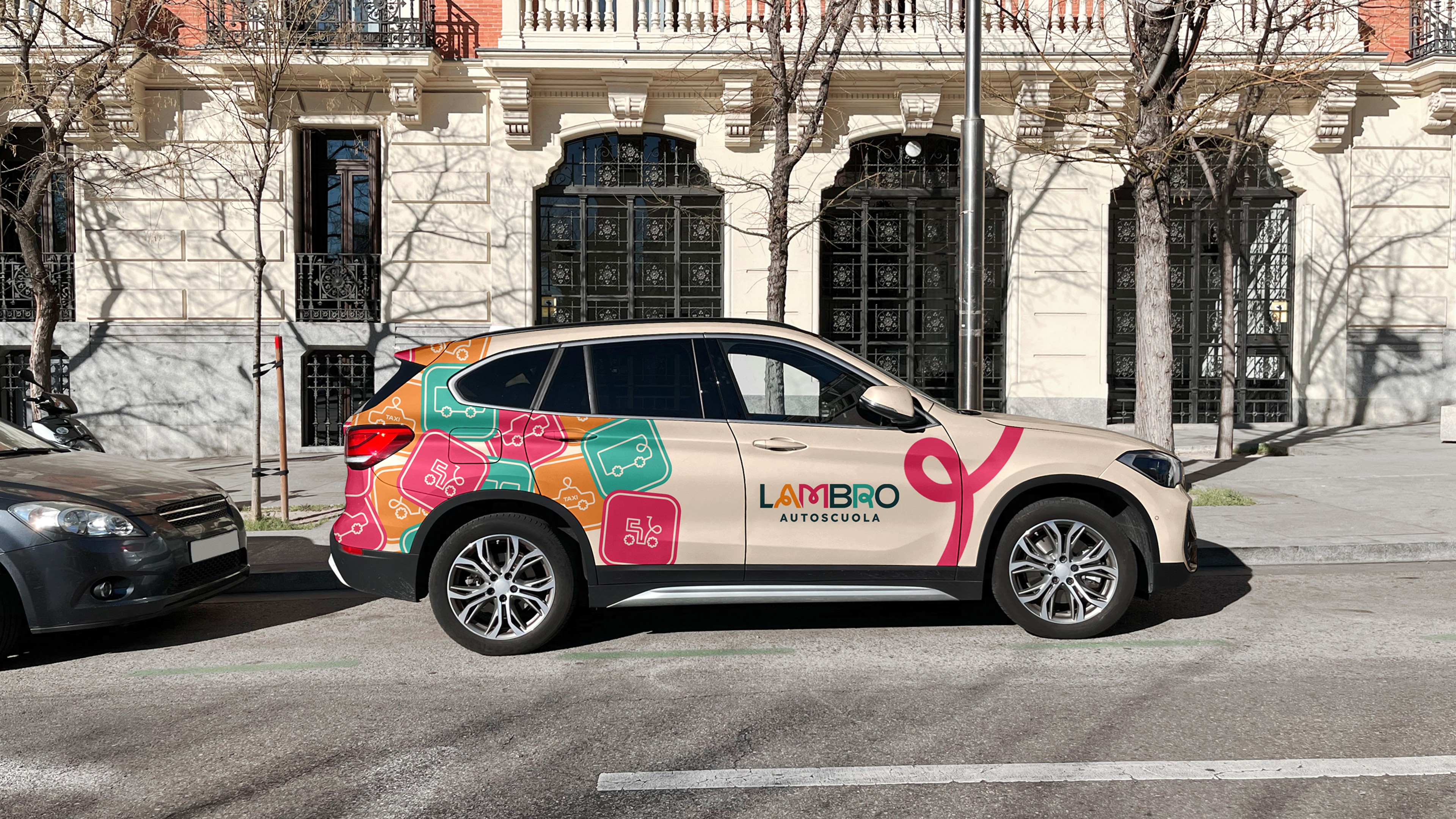 Driving School Car Mockup