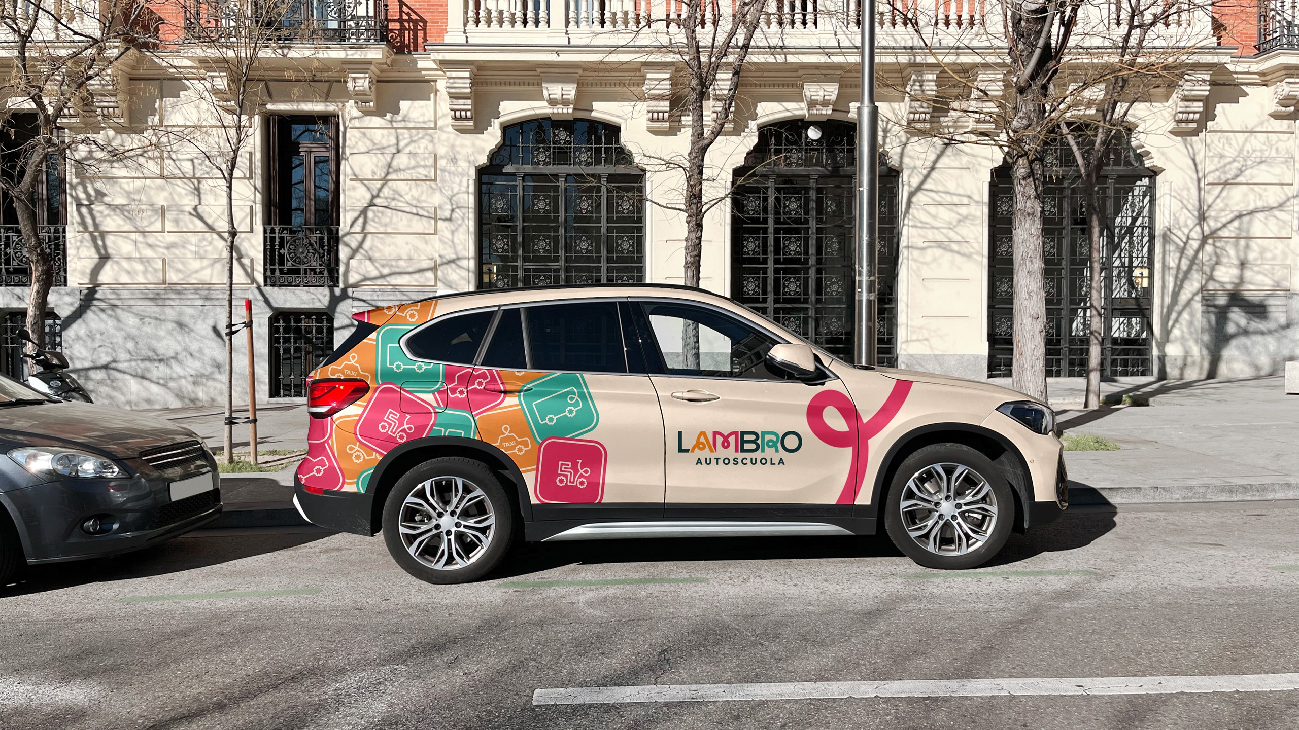 Driving School Car Mockup