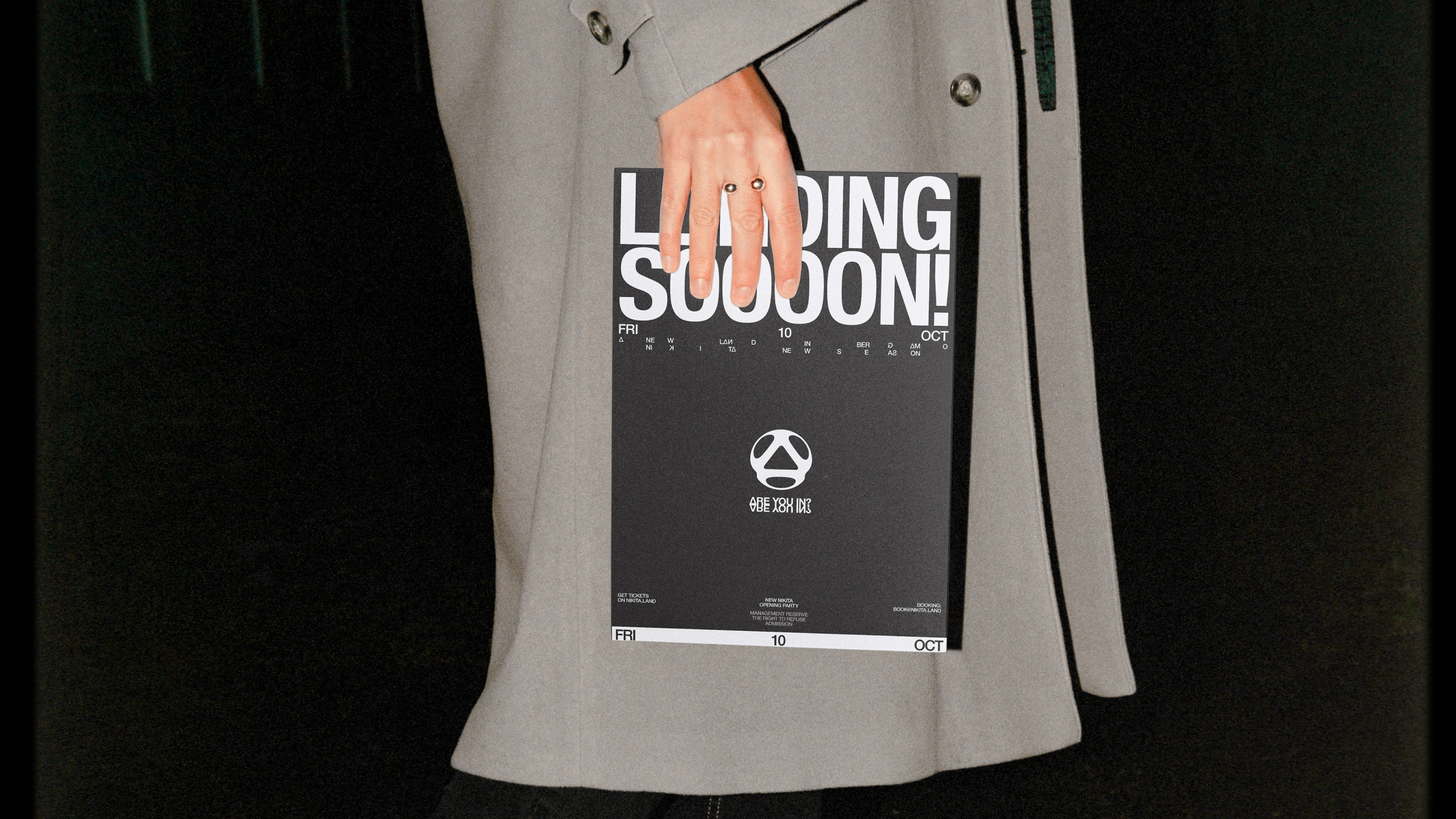 Nikita New Club New Land Landing Soon Flyer Mockup