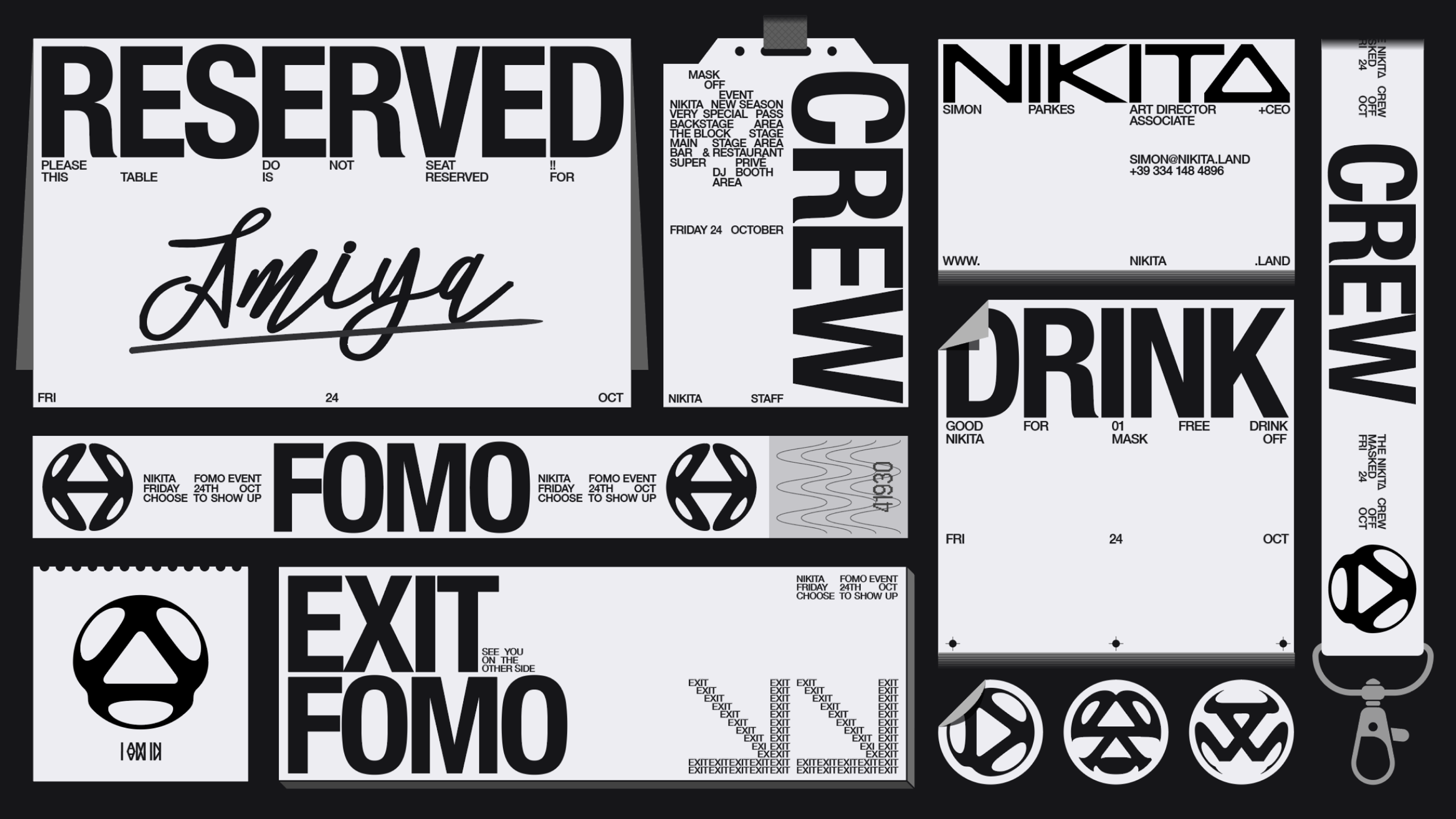 Nikita Nightlife Club Printed Material Show