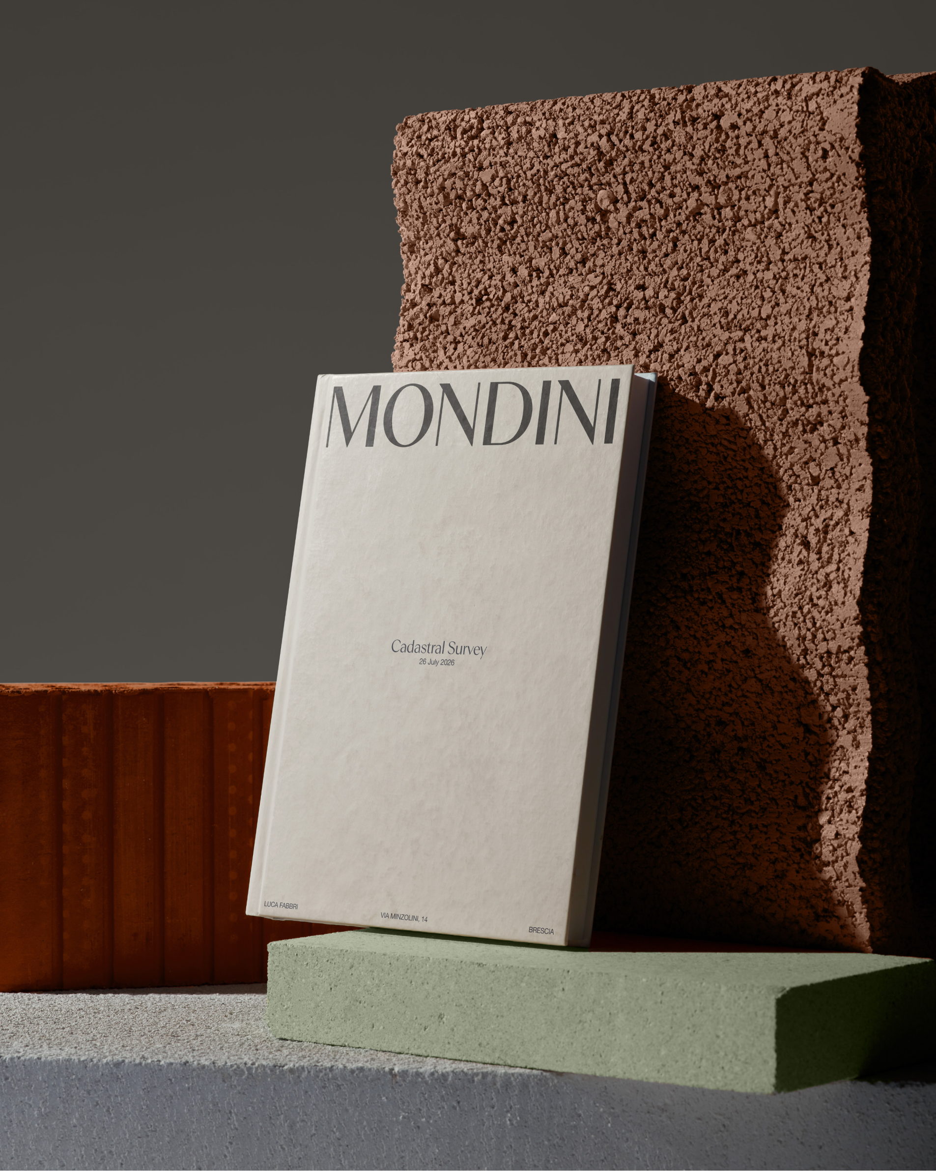 Mondini Studio cadastral survey book, editorial layout