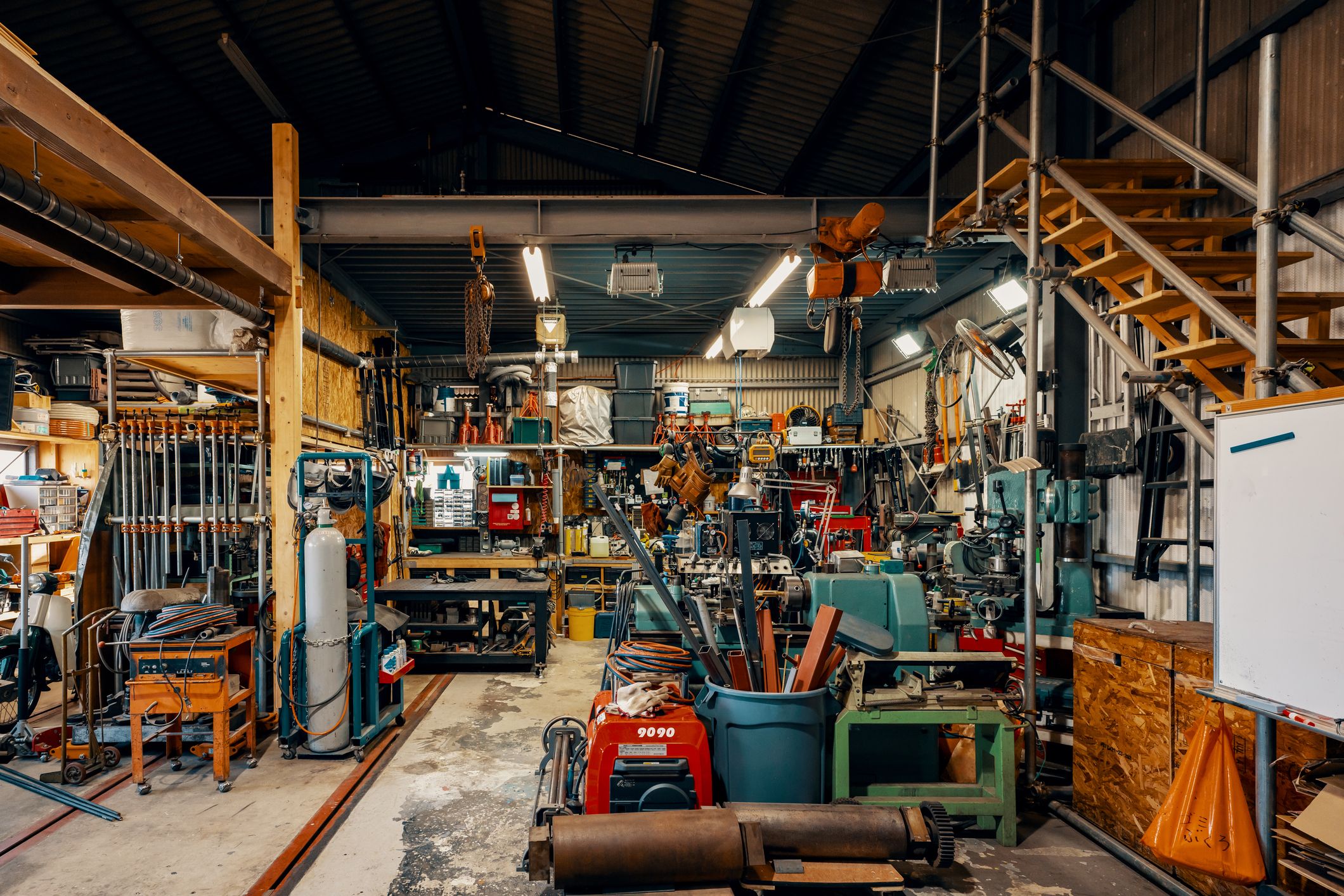 Photo of cluttered warehouse