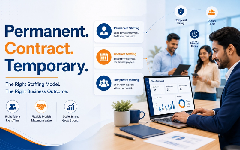 The Difference Between Permanent, Contract & Temporary Staffing — and How to Choose the Right Model for Your Business