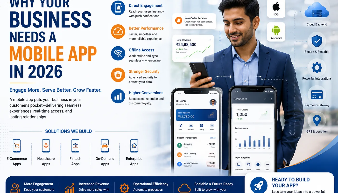 Why Your Business Needs a Mobile App in 2026 | Primesource iOS Android Mobile App Development Company India