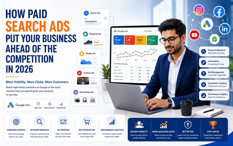How Paid Search Ads Put Your Business Ahead of the Competition | Primesource Google Ads Management Services for Businesses India