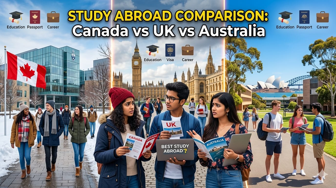 Study in Canada vs UK vs Australia – Which is Better for Indian Students in 2026?