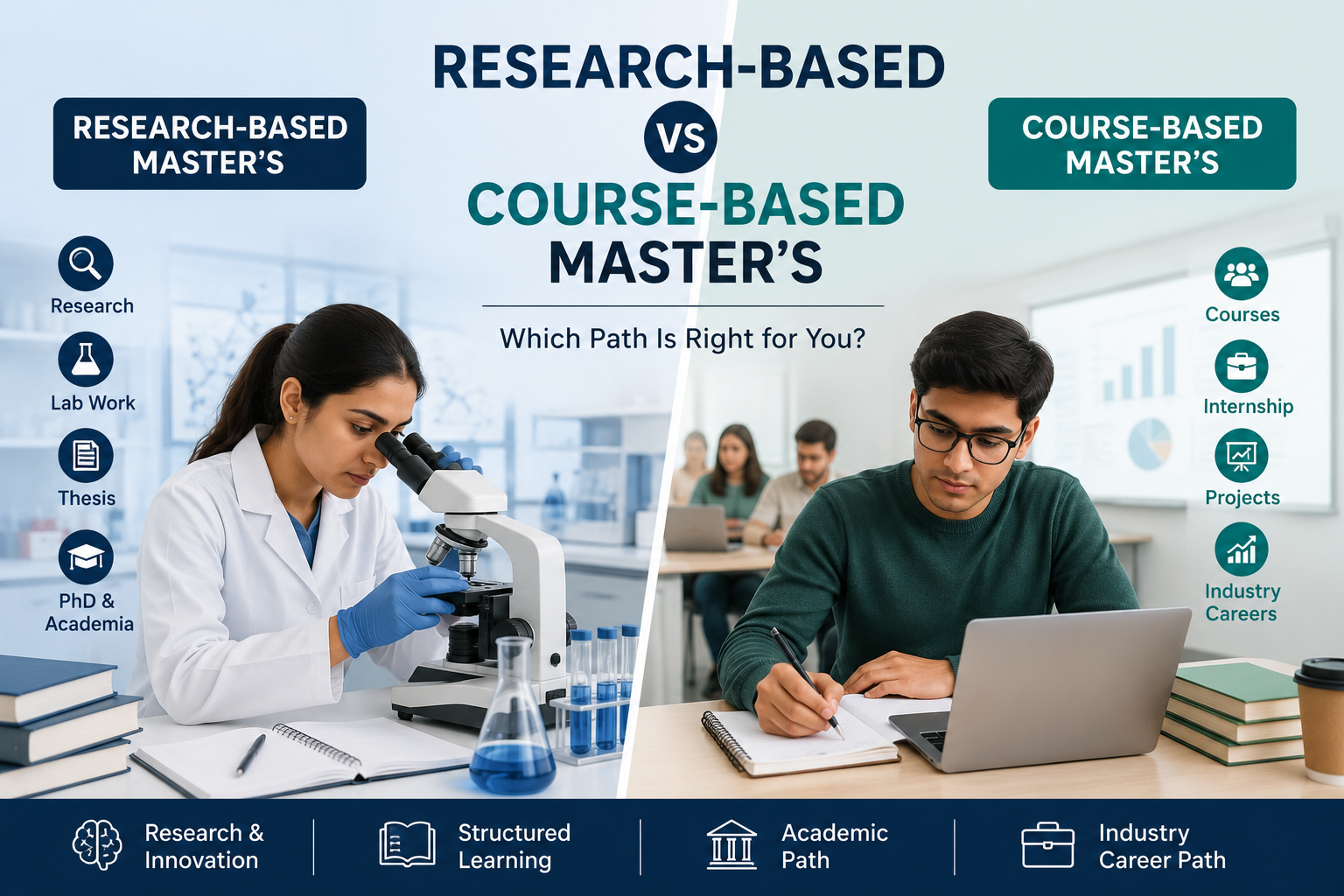 Should You Choose a Research-Based or Course-Based Master's? (2027 Guide)