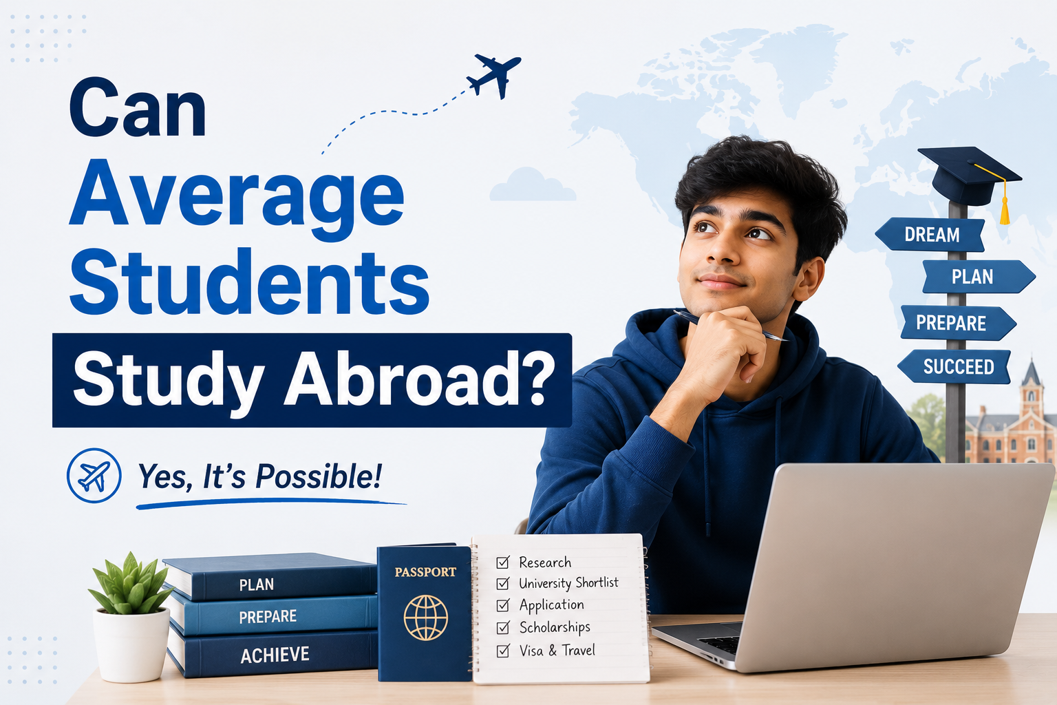 Can Average Students Study Abroad? Complete Guide for International Students
