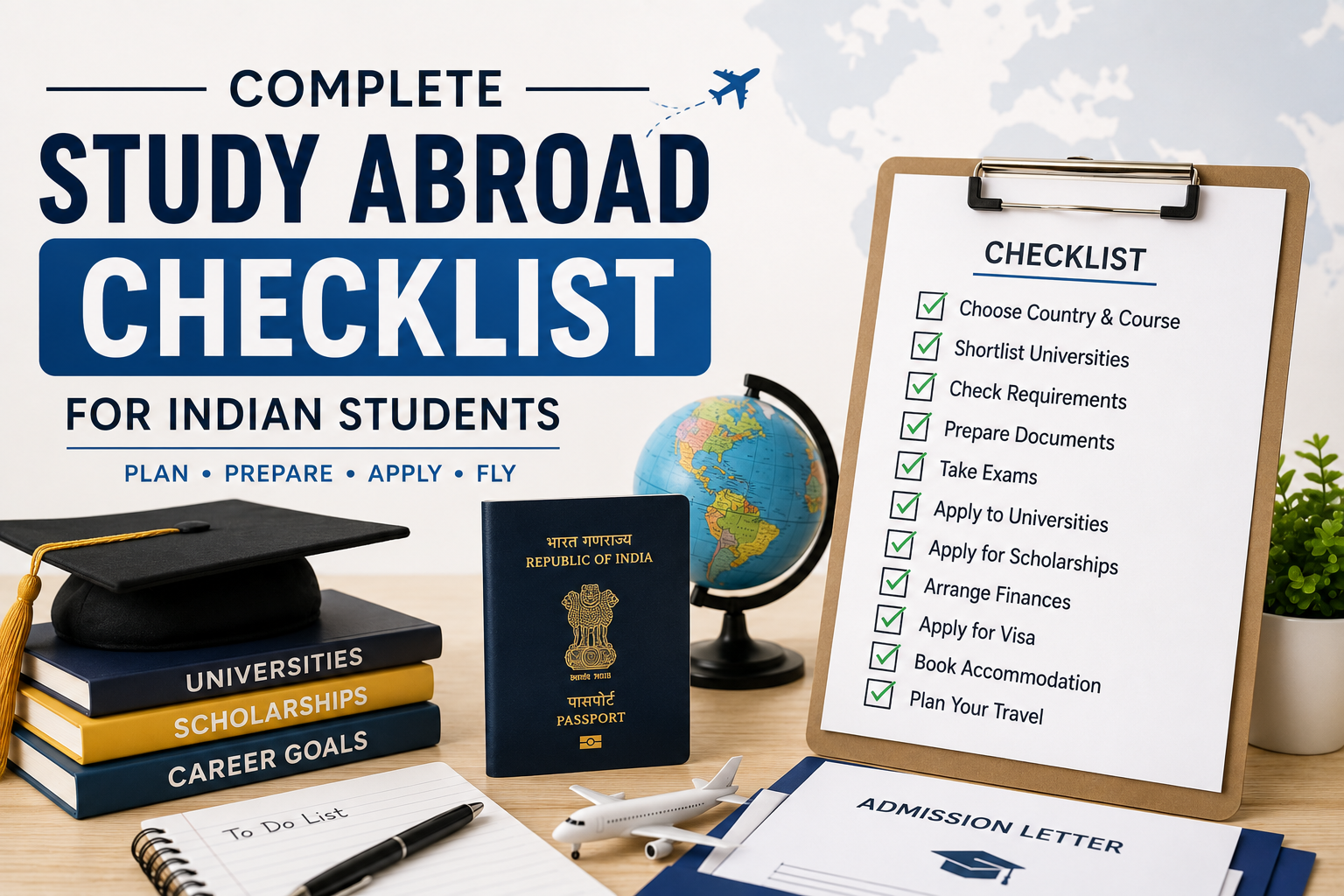 Complete Study Abroad Checklist for Indian Students (2027 Guide)