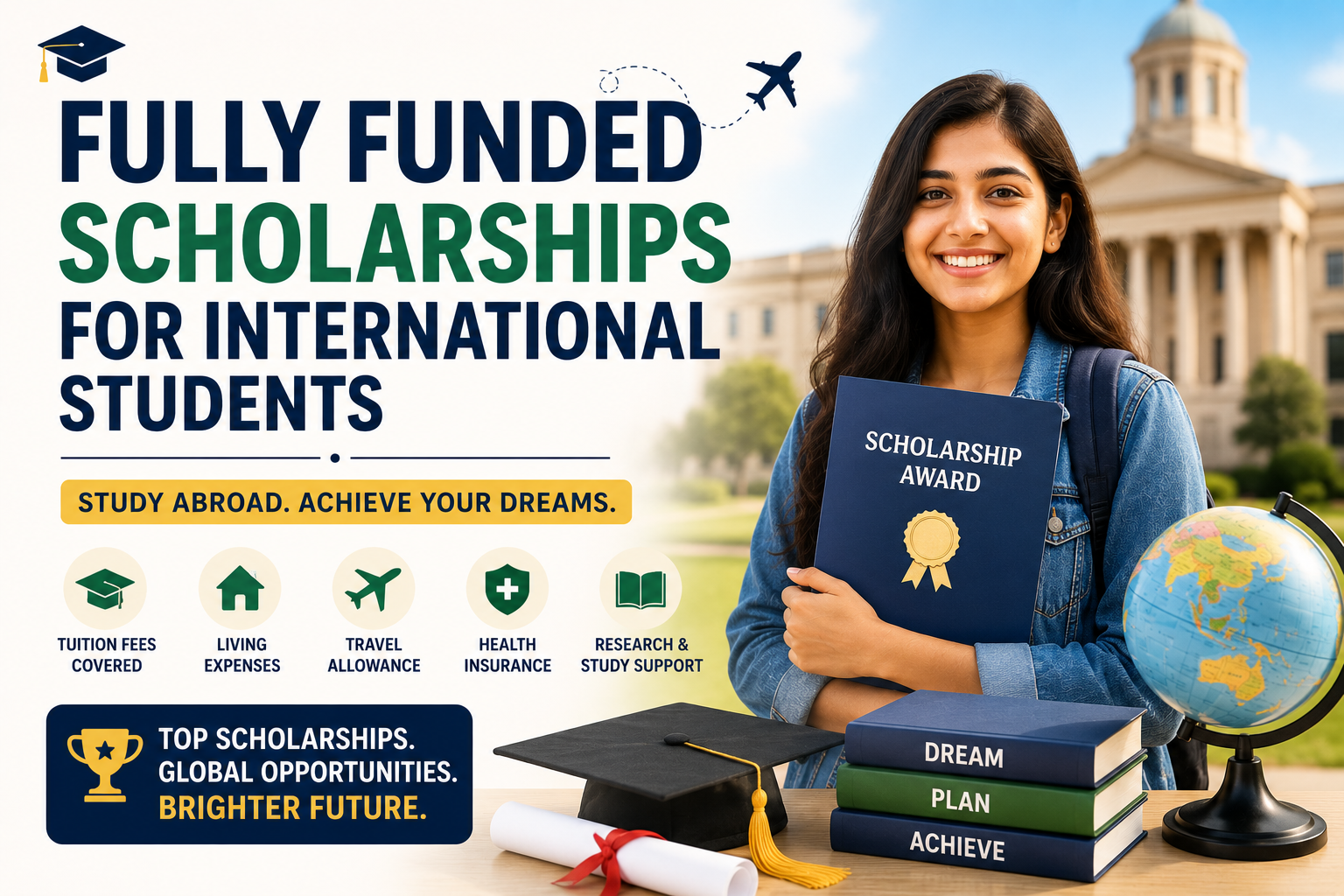 Fully Funded Scholarships for International Students (2026 Guide)