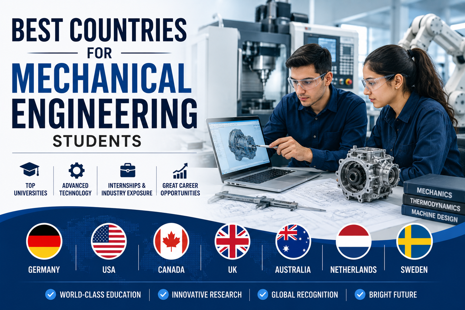 Best Countries for Mechanical Engineering Students (2026 Guide)