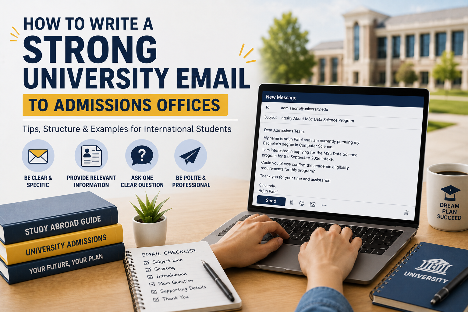 How to Write a Strong University Email to Admissions Offices