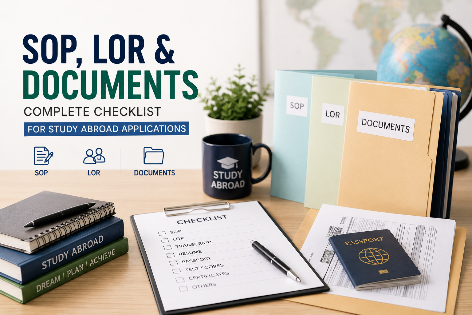 SOP, LOR & Documents: Complete Checklist for Study Abroad Applications