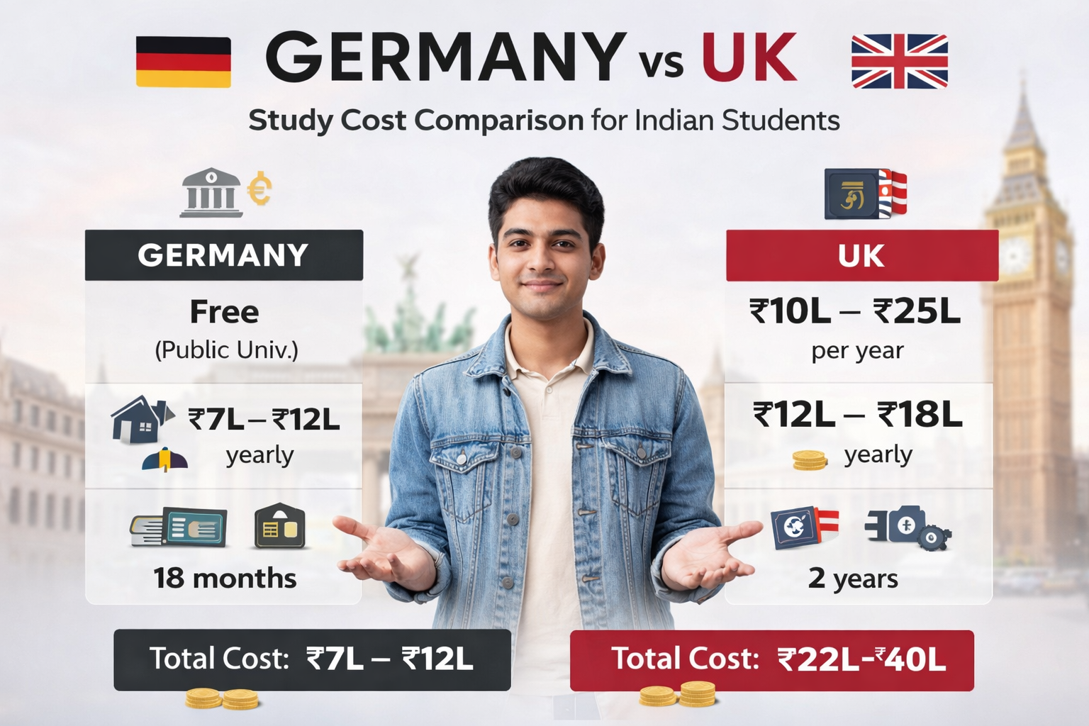 Germany vs UK: Which Country is Cheaper for Indian Students in 2026?