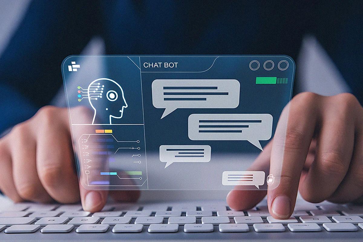 Interfaz de chatbot con inteligencia artificial representando soluciones digitales para interacción, asistencia y optimización de procesos empresariales Hiweb.