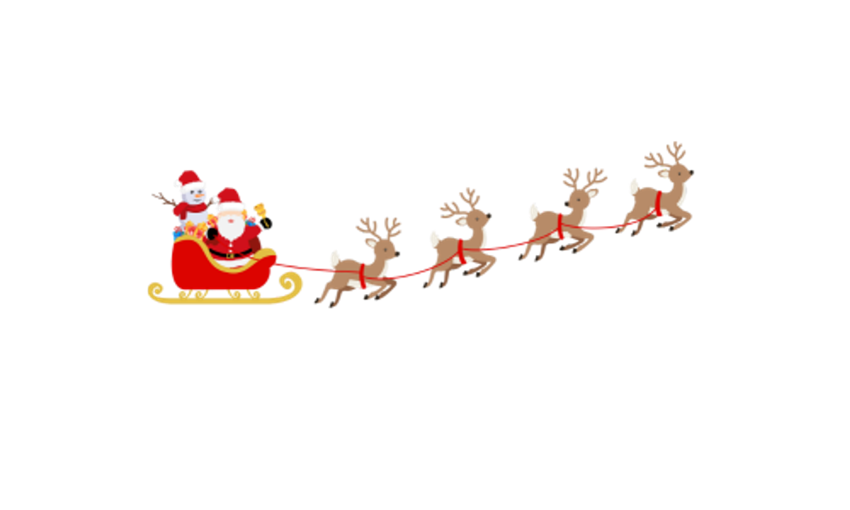 Santa en trineo