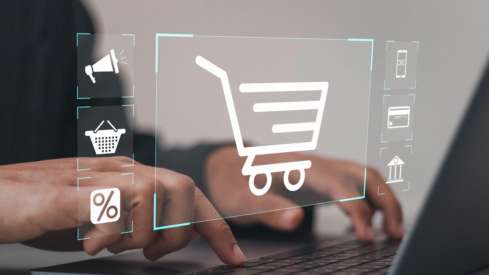 A person buying online