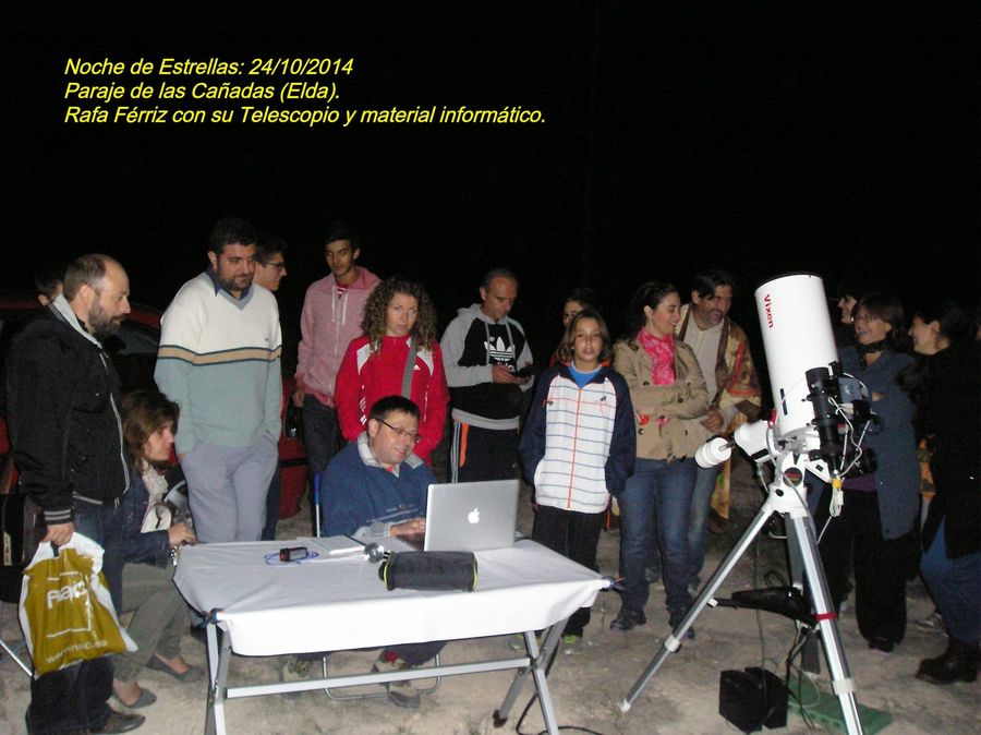 Fotografía de la actividad: Maravillosa Noche de Estrellas en Las Cañadas de Elda. Octubre 2014. (1)