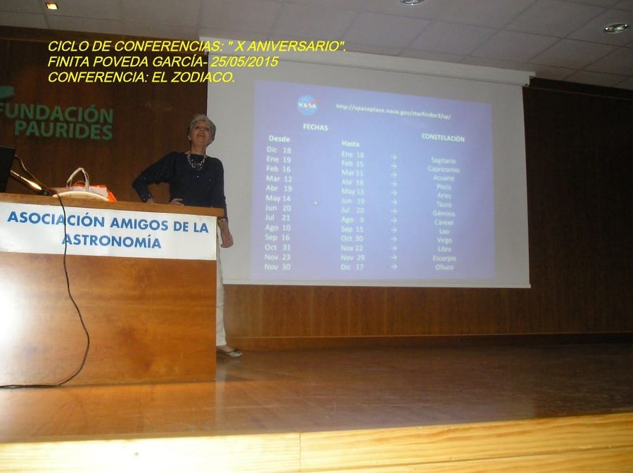 Fotografía de la actividad: Conferencia de Finita Poveda: el Zodiaco. (4)