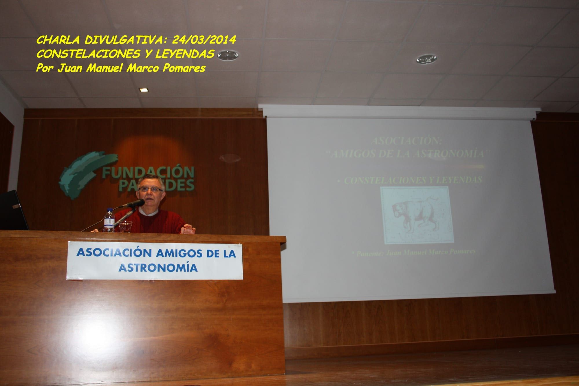 Fotografía de la actividad: Charla Divulgativa: “Constelaciones y Leyendas”, por Juan Manuel Marco