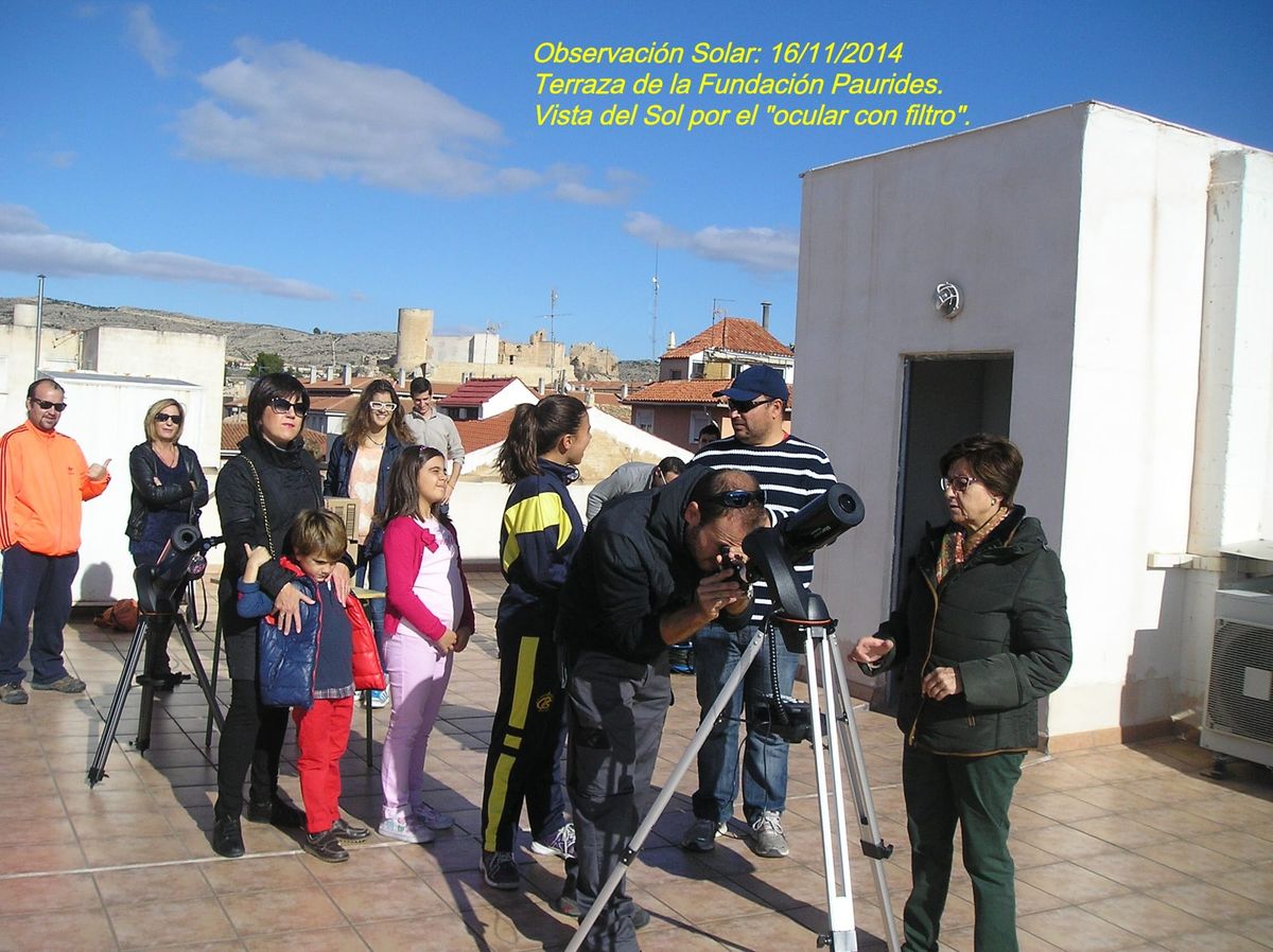 Fotografía de la actividad: Observación de la Actividad Solar en Paurides.