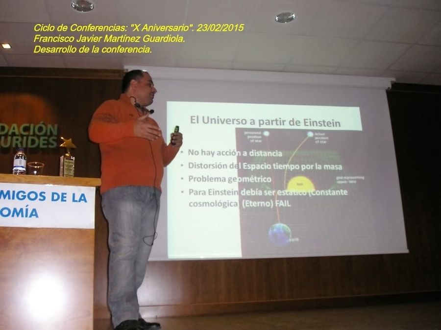 Fotografía de la actividad: Conferencia: "Cosmología de ayer y Hoy", por Francisco Javier Martínez Guardiola. (3)