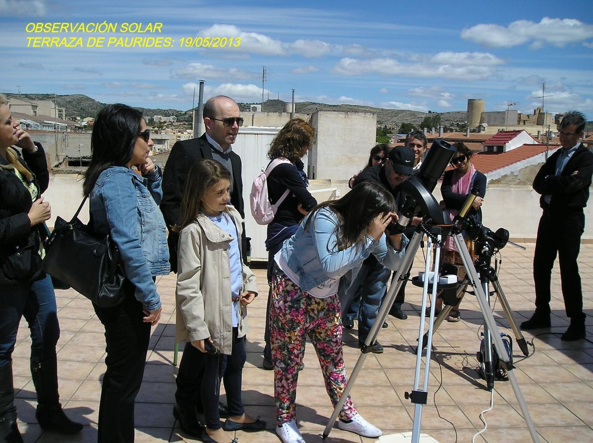 Fotografía de la actividad: Observación Solar en la terraza de Paurides