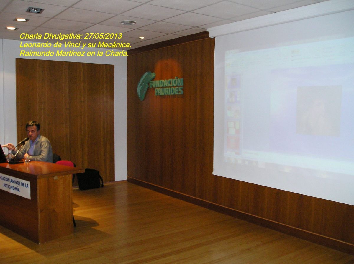 Fotografía de la actividad: Charla "Leonardo da Vinci y su Mecánica" por Raimundo Martínez