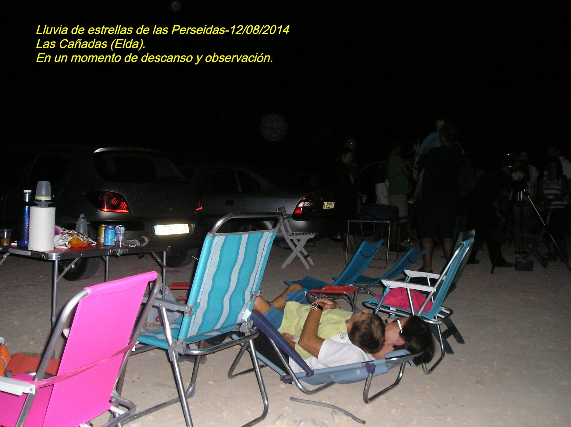 Fotografía de la actividad: Lluvia de estrellas de Las Perseidas 2014.