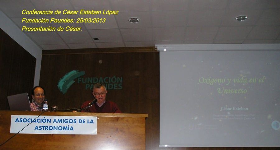 Fotografía de la actividad: Conferencia magistral oxigeno y vida cesar esteban (1)