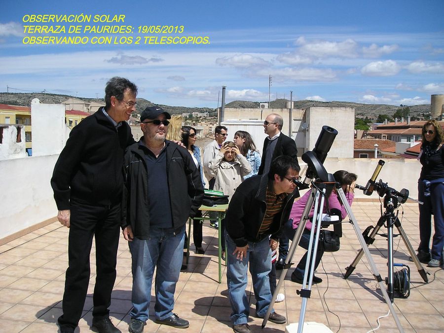 Fotografía de la actividad: Observación Solar en la terraza de Paurides (1)