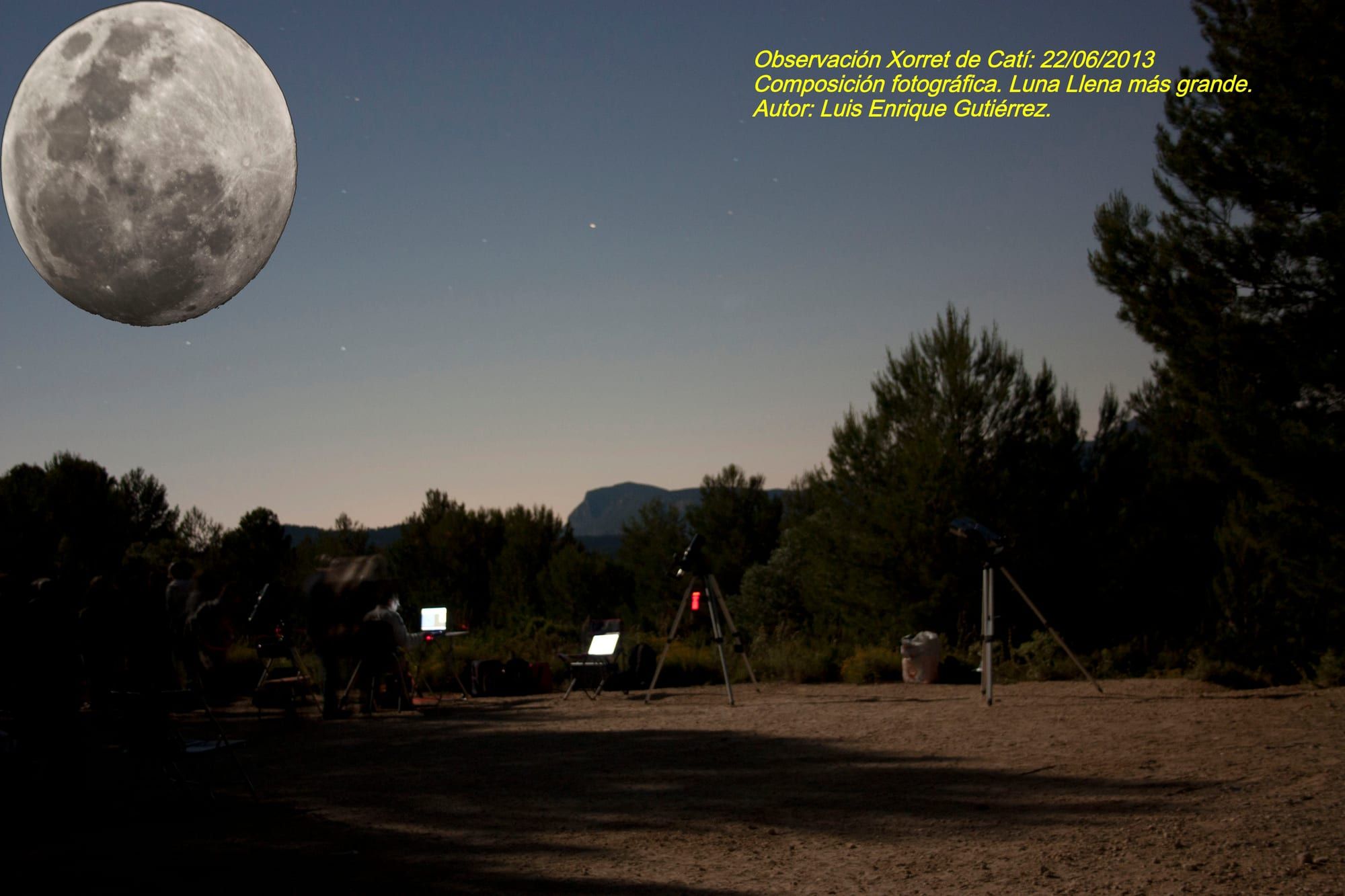 Fotografía de la actividad: Efeméride: La Luna Llena más grande del año 2013.