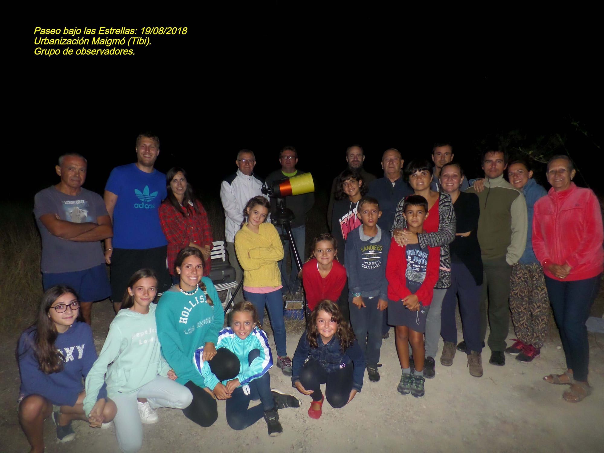 Fotografía de la actividad: Paseo bajo las estrellas 2018. Urbanización MAIGMÓ - TIBI.