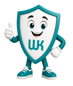 Riskito, la mascota de Workrisk, con el pulgar arriba