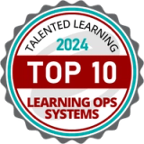 2024 Top 10 Learning Ops Systems Badge from Talented Learning.