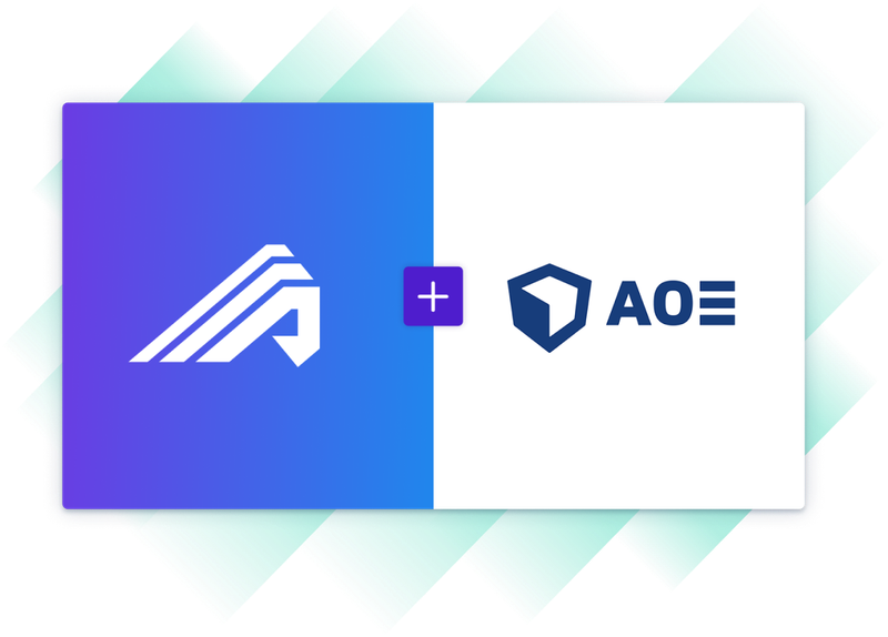 Administrate logo and AOE logo.