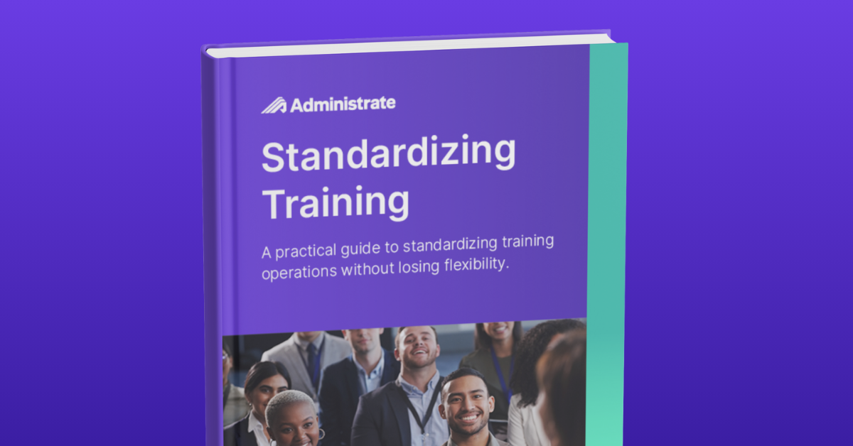 Standardizing Training guidebook cover.