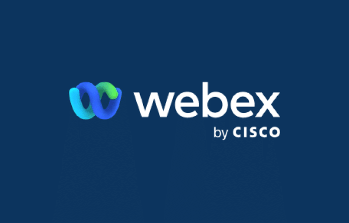 Webex by Cisco logo.
