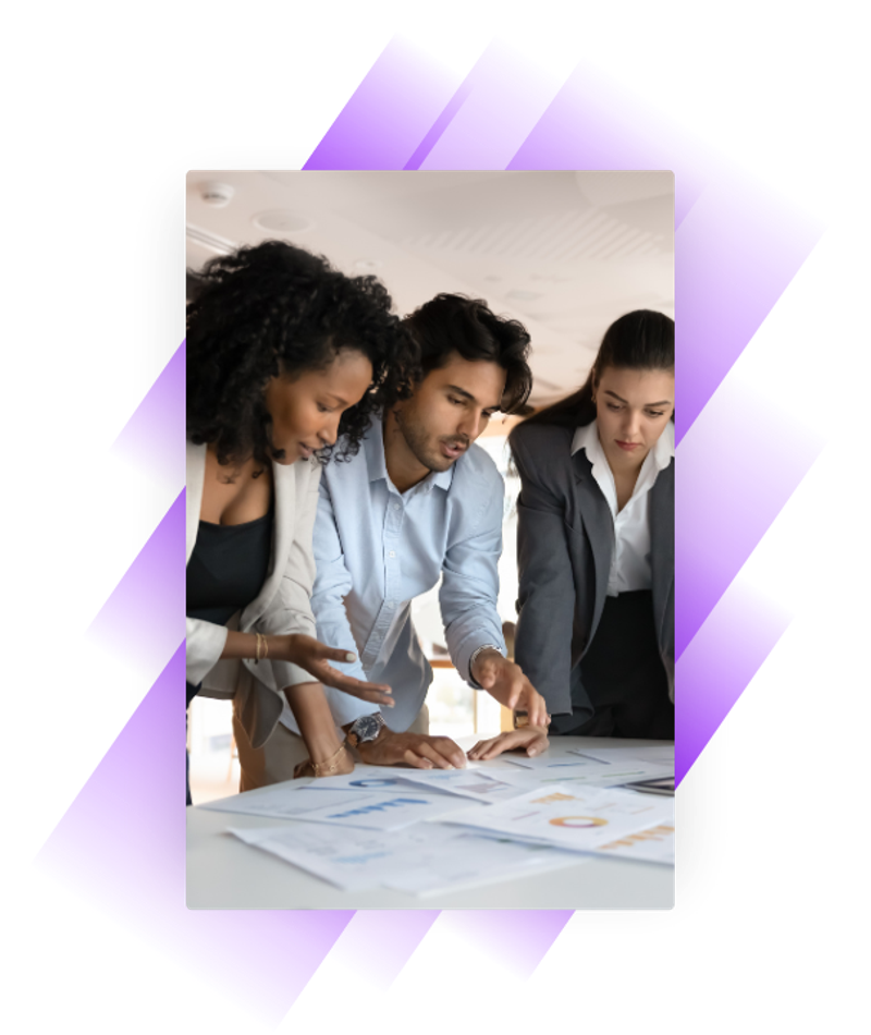 Team planning instructor-led training in office.