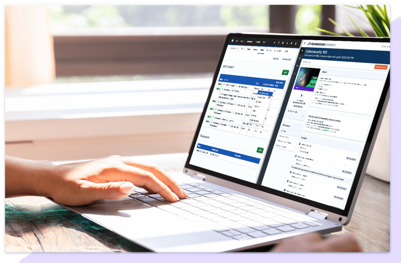 Training team member reverting course document changes.