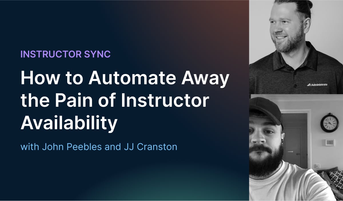 John and JJ in a graphic promoting the Instructor Sync Linkedin Live event