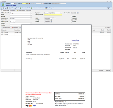 Invoice at the click of a button