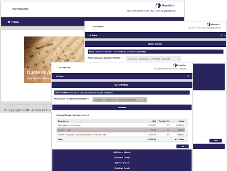 Online quote acceptance
