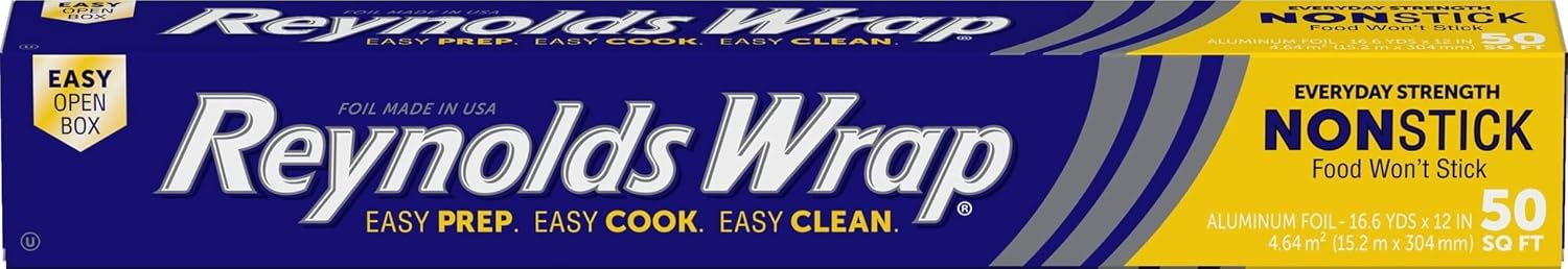 Blue Reynolds Wrap box of non-stick aluminum foil
