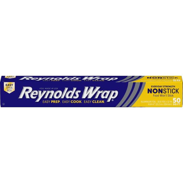 Blue Reynolds Wrap box of non-stick aluminum foil