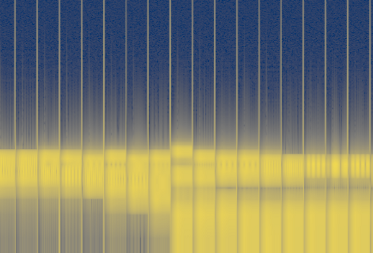 Spectrograph of audio generated from sonification