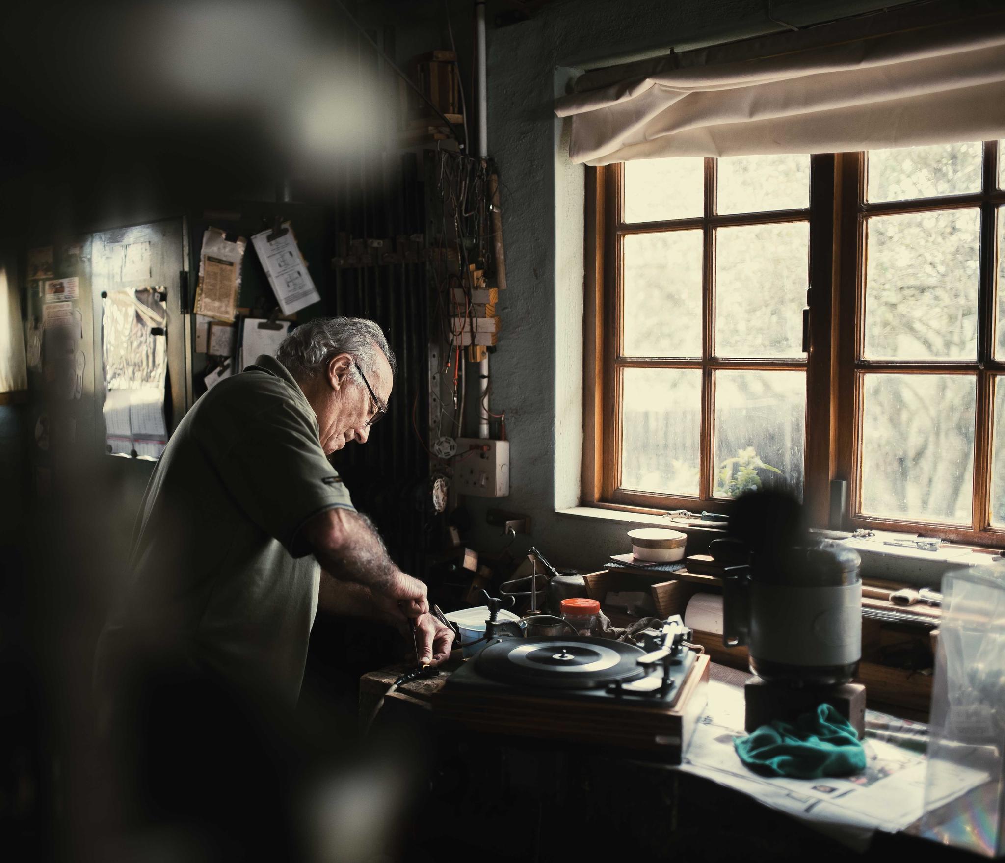 A man in his workshop