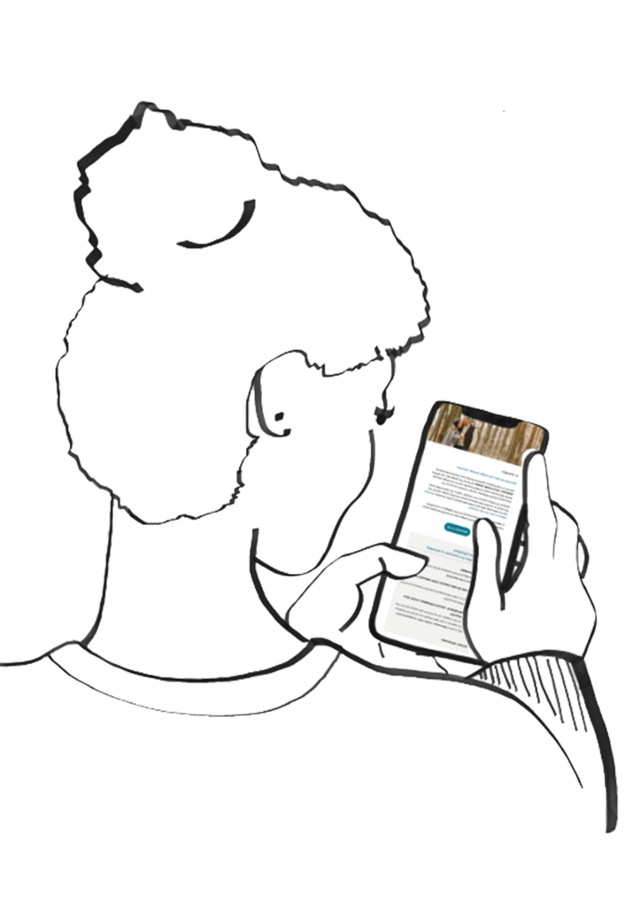 A woman on a phone