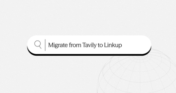 Search bar with text: Migrate from Tavily to Linkup.