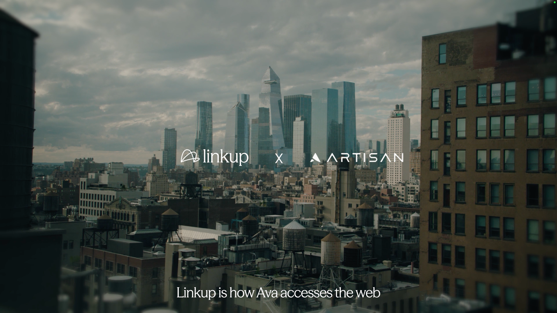 Artisan X Linkup web search for sales enrichment